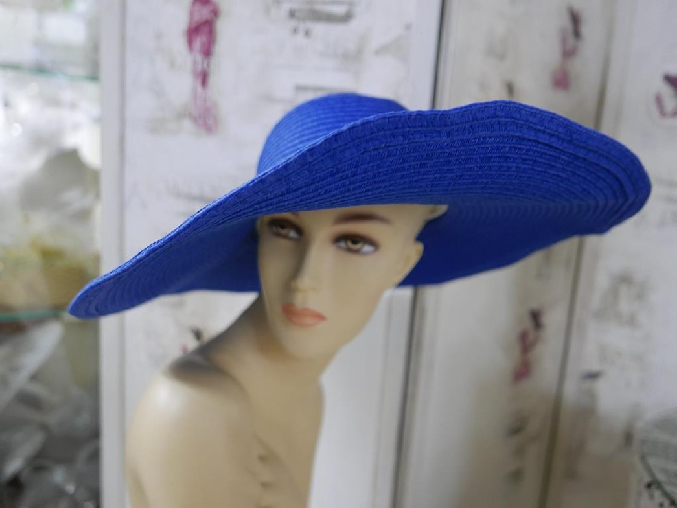 Giggy szafirowy letni  kapelusz do modelowania 54-57 cm