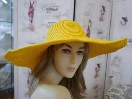 Giggy żółty letni  kapelusz do modelowania 55-57 cm