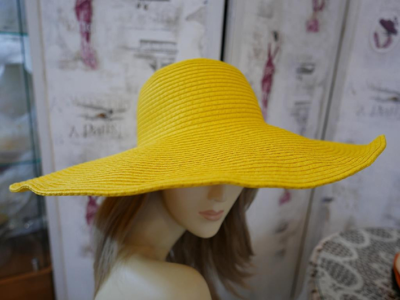 Giggy żółty letni  kapelusz do modelowania 55-57 cm