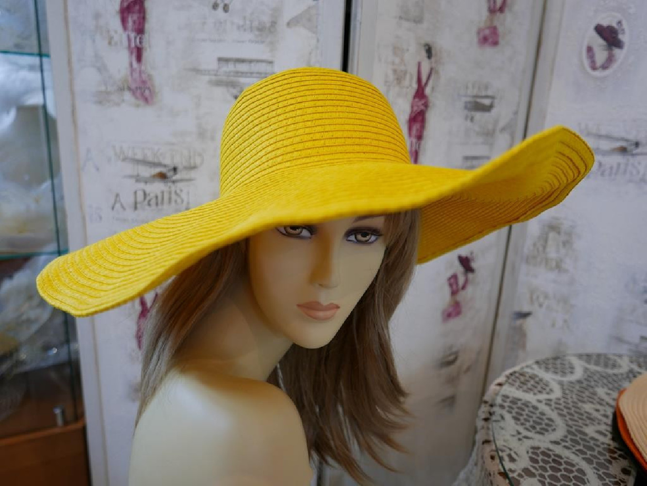 Giggy żółty letni  kapelusz do modelowania 55-57 cm