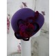 Pollina- fioletowy kapeluszo toczek Vintage 54-57 cm