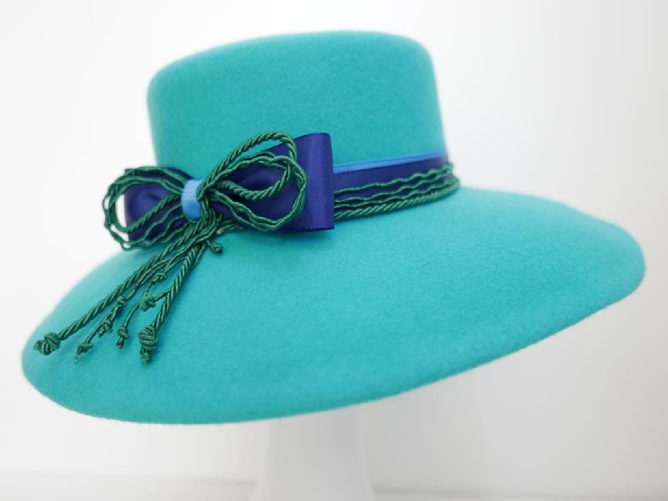 Manuela turkusowy kapelusz filcowy 53-56 cm