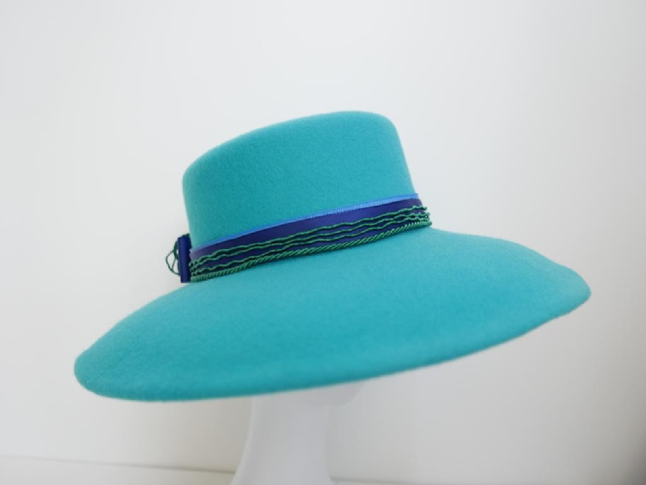 Manuela turkusowy kapelusz filcowy 53-56 cm