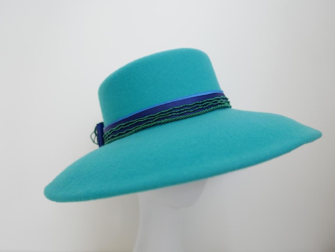 Manuela turkusowy kapelusz filcowy 53-56 cm