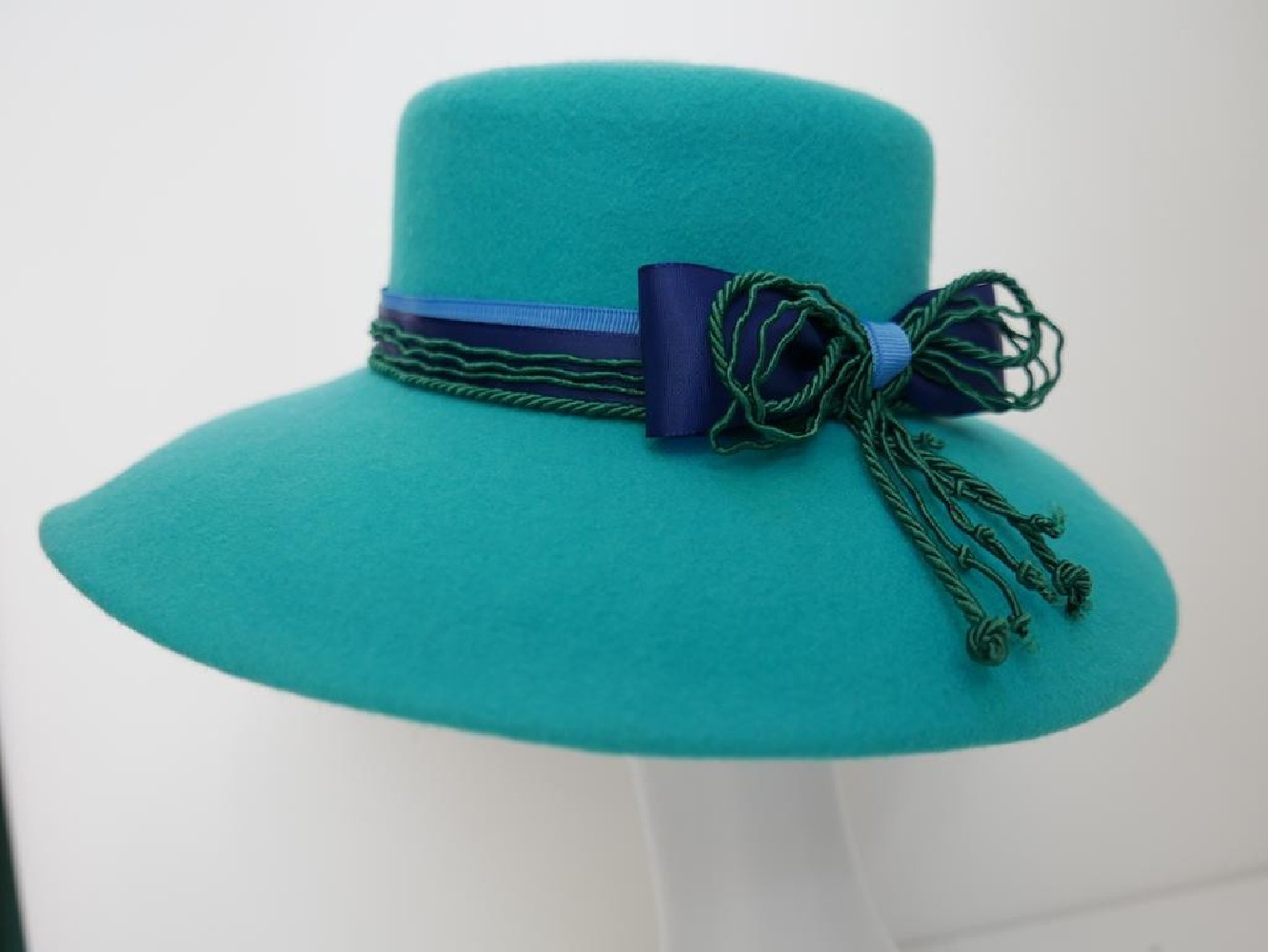 Manuela turkusowy kapelusz filcowy 53-56 cm