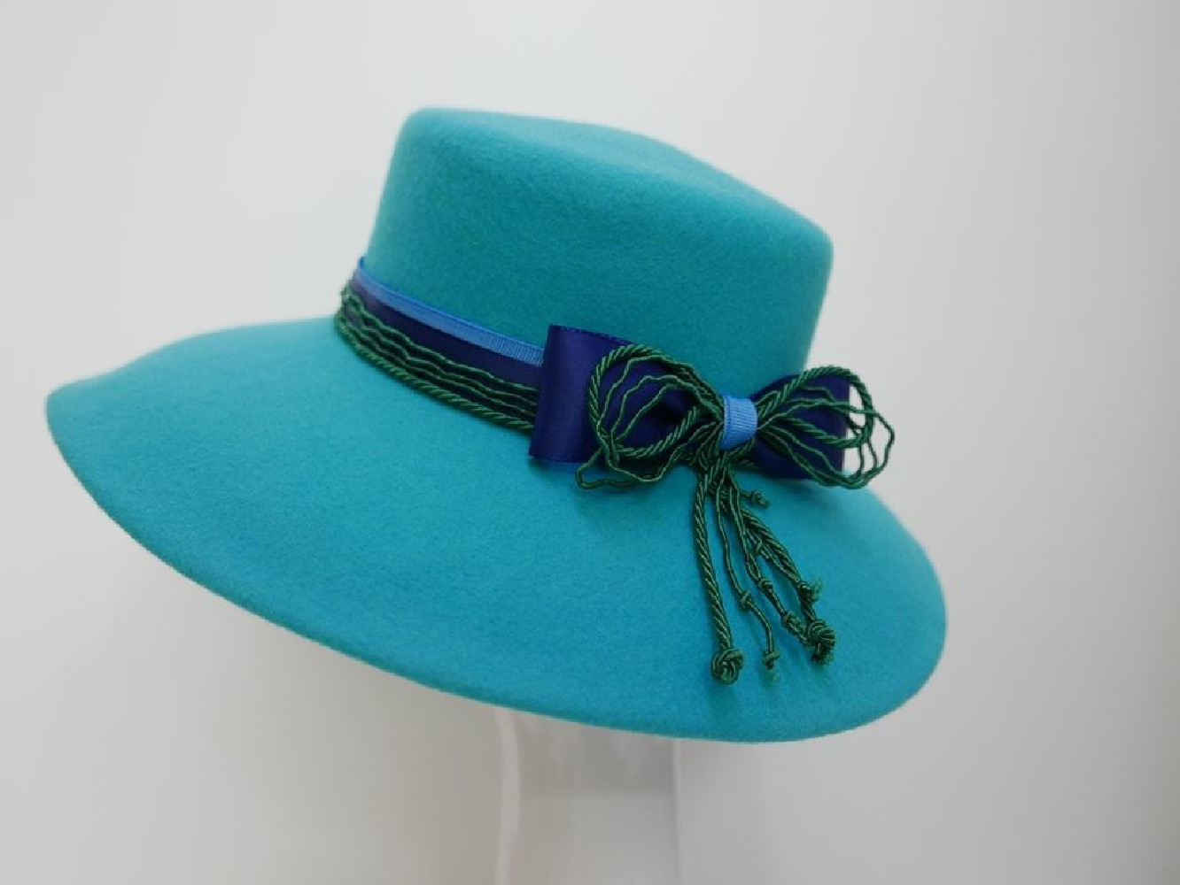 Manuela turkusowy kapelusz filcowy 53-56 cm