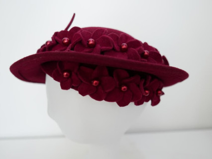 Garden bordowy kapelusz dysk na główce