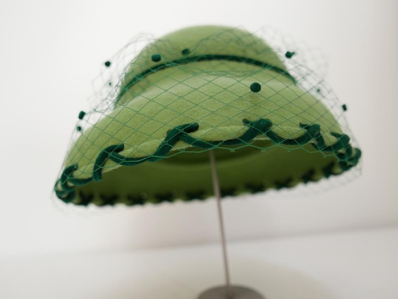 Bogna zielony kapelusz filcowy klosz  54-56 cm