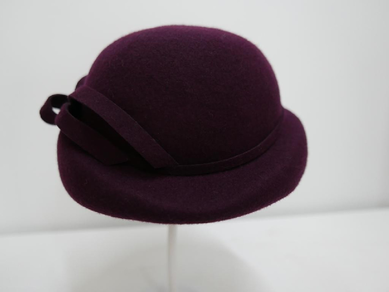 Malwa marsala kapeluszo toczek Vintage 54-57 cm