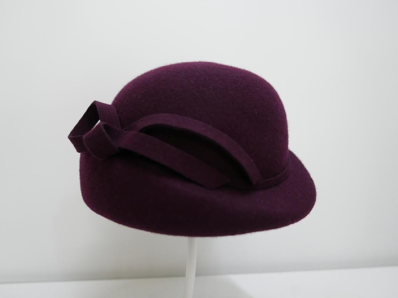 Malwa marsala kapeluszo toczek Vintage 54-57 cm