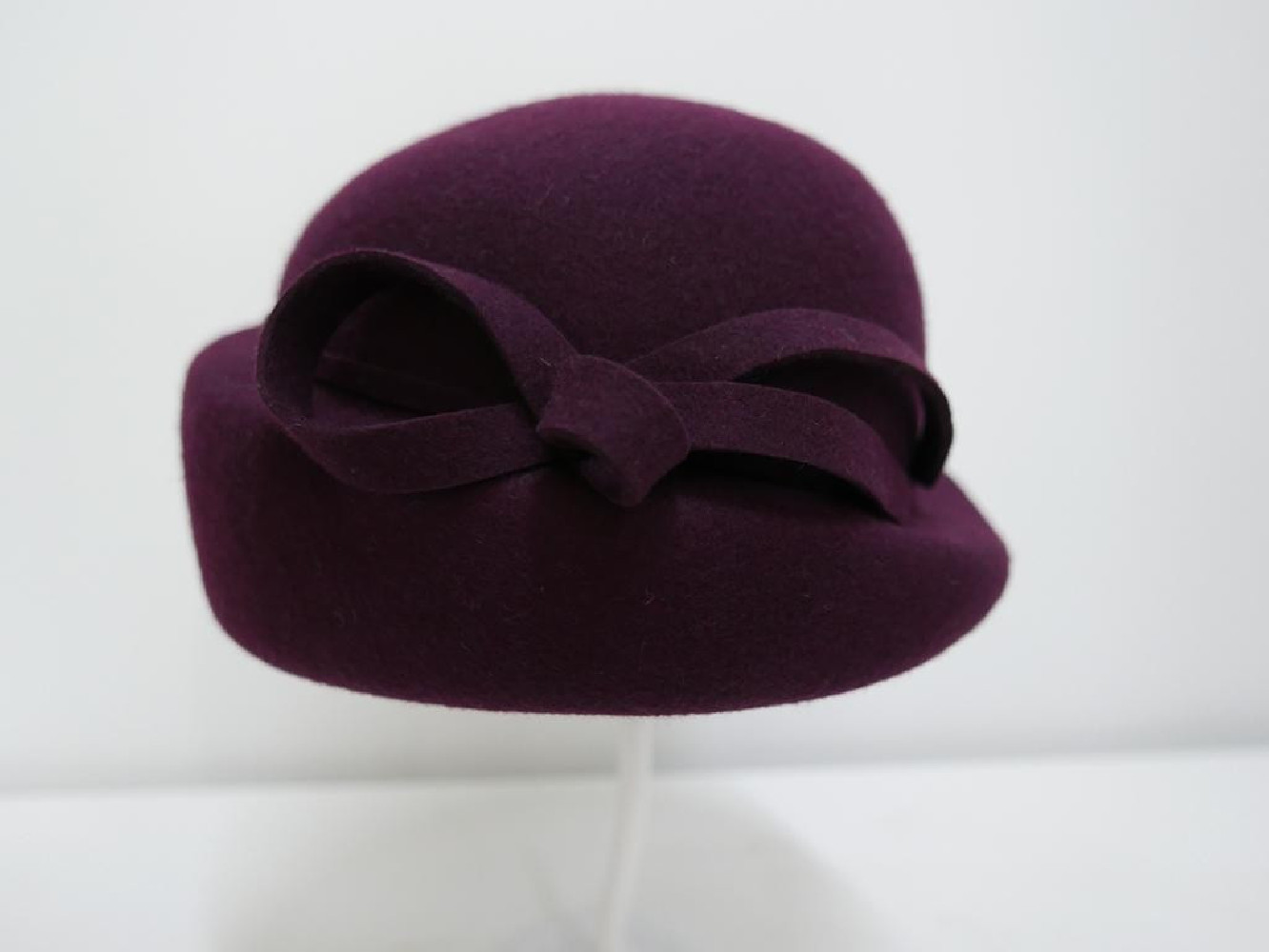 Malwa marsala kapeluszo toczek Vintage 54-57 cm