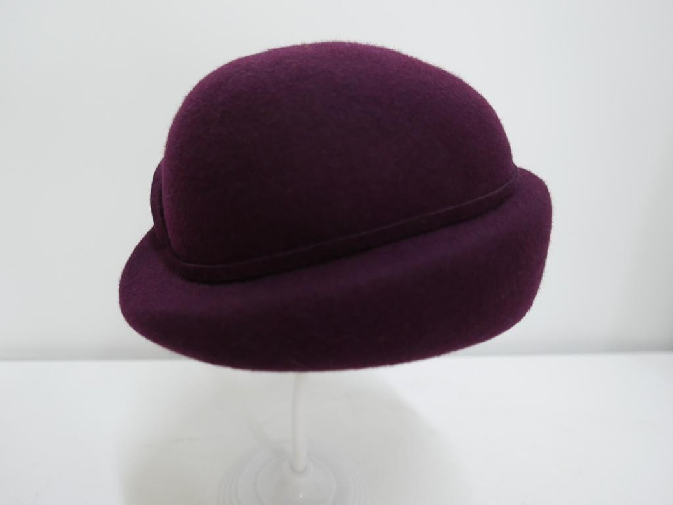 Malwa marsala kapeluszo toczek Vintage 54-57 cm