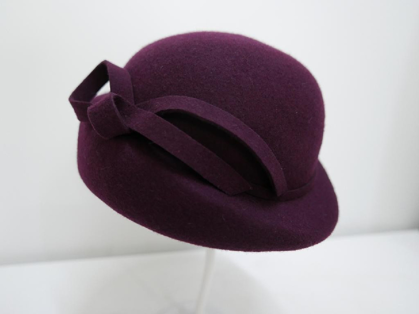 Malwa marsala kapeluszo toczek Vintage 54-57 cm