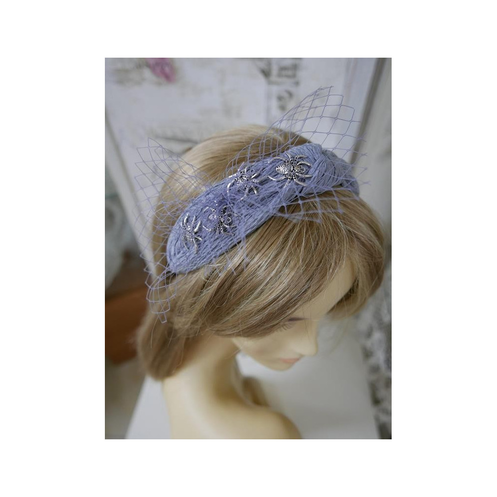 Szara przepaska tkanina szer. 4 cm