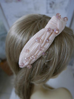 Różowa przepaska tkanina szer. 4 cm