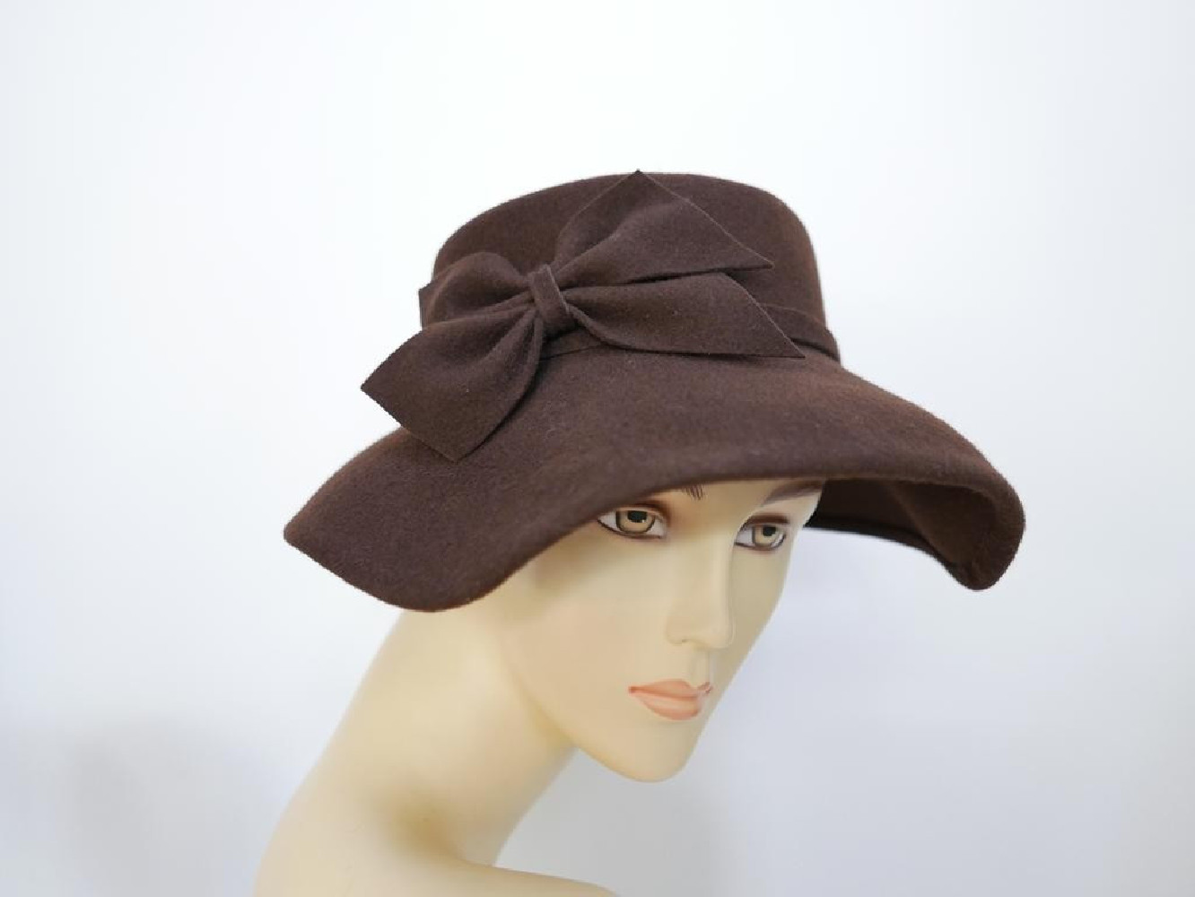 Ginevra brązowy kapelusz filcowy-54-57 cm