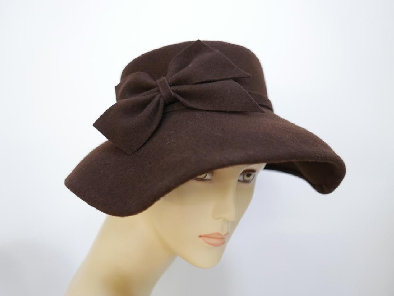 Ginevra brązowy kapelusz filcowy-54-57 cm