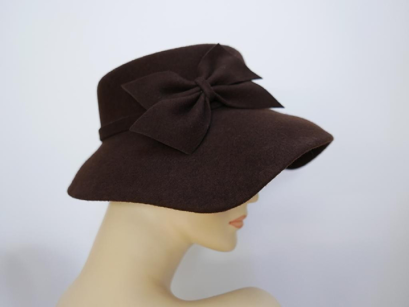 Ginevra brązowy kapelusz filcowy-54-57 cm