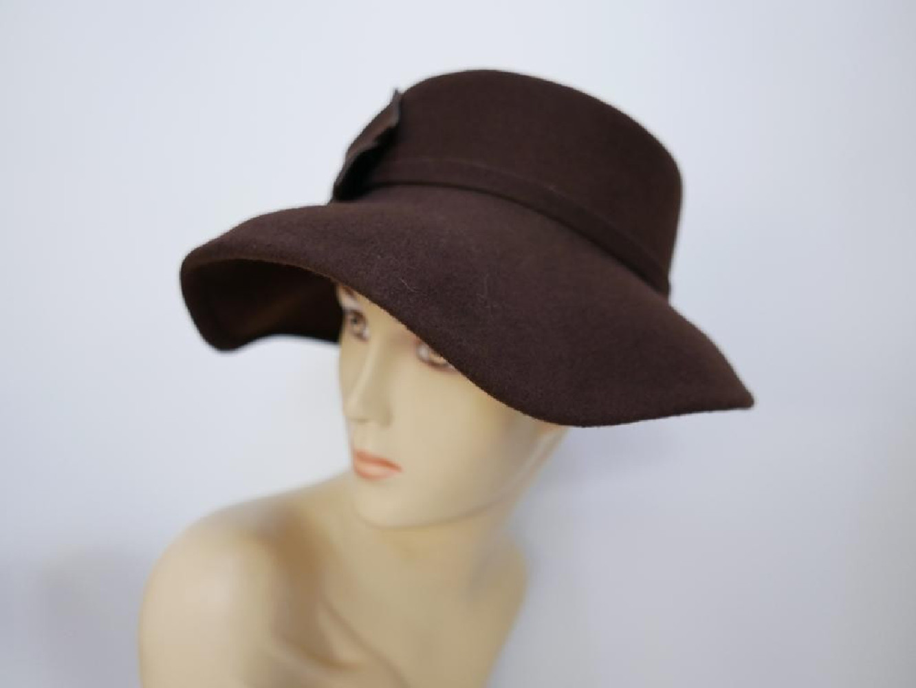 Ginevra brązowy kapelusz filcowy-54-57 cm