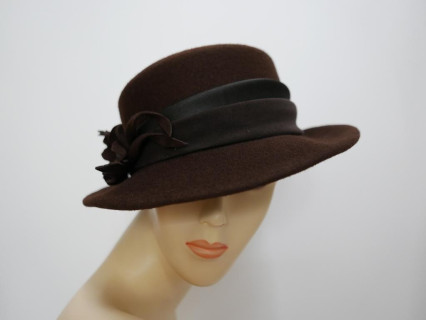 Denice brązowy kapelusz filcowy-57-59 cm