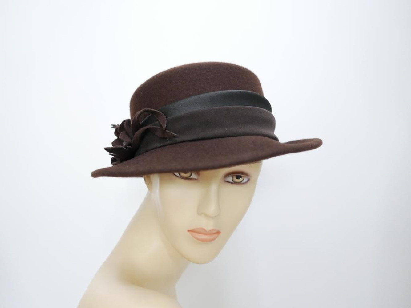 Denice brązowy kapelusz filcowy-57-59 cm