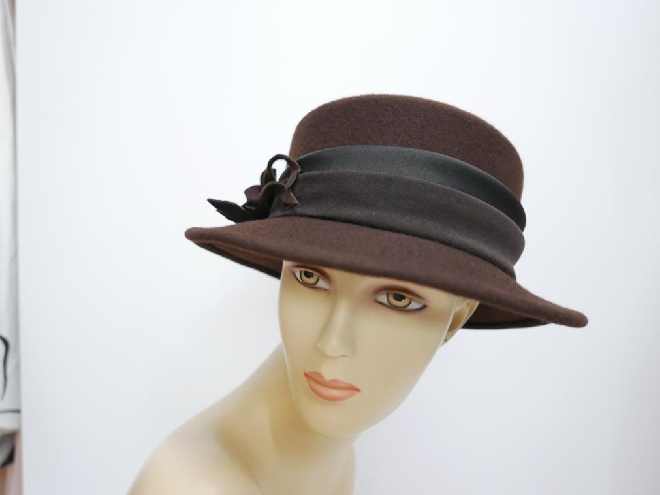Denice brązowy kapelusz filcowy-57-59 cm