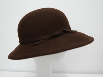 Staria brązowy kapelusz filcowy-54-57 cm