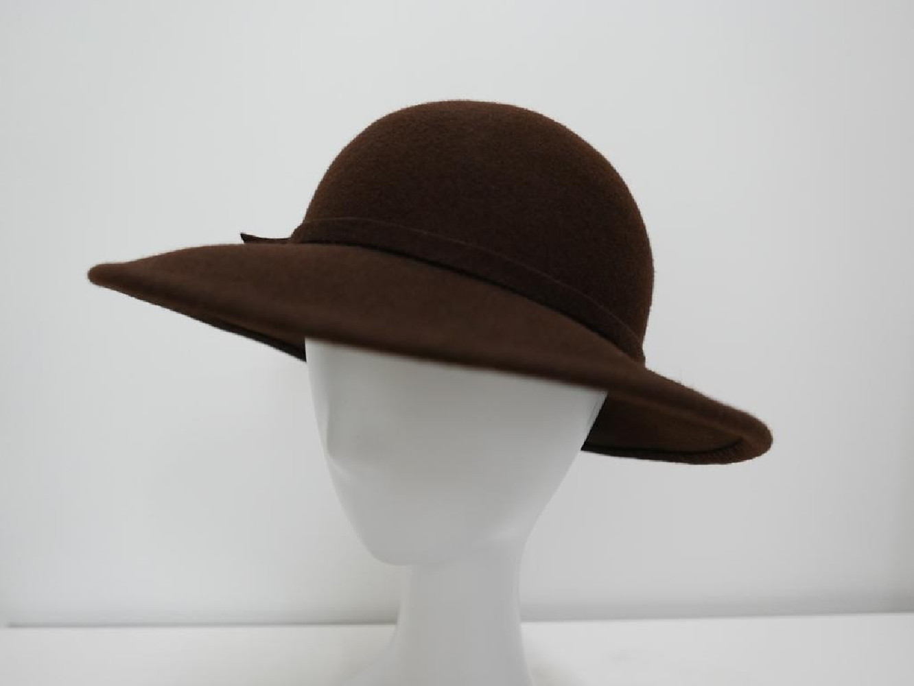 Staria brązowy kapelusz filcowy-54-57 cm