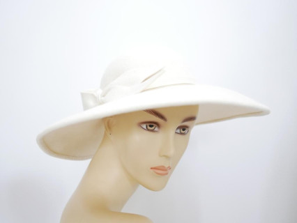 Vegas śmietankowy kapelusz z dużym rondem 54-57 cm