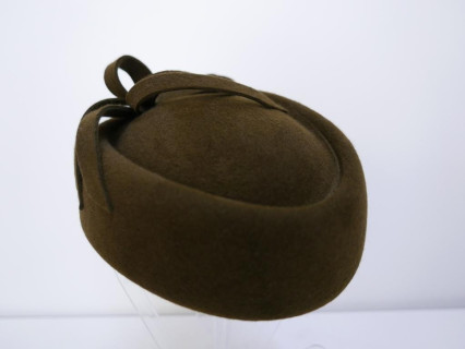 Tatiana brązowy toczek welur fur felt