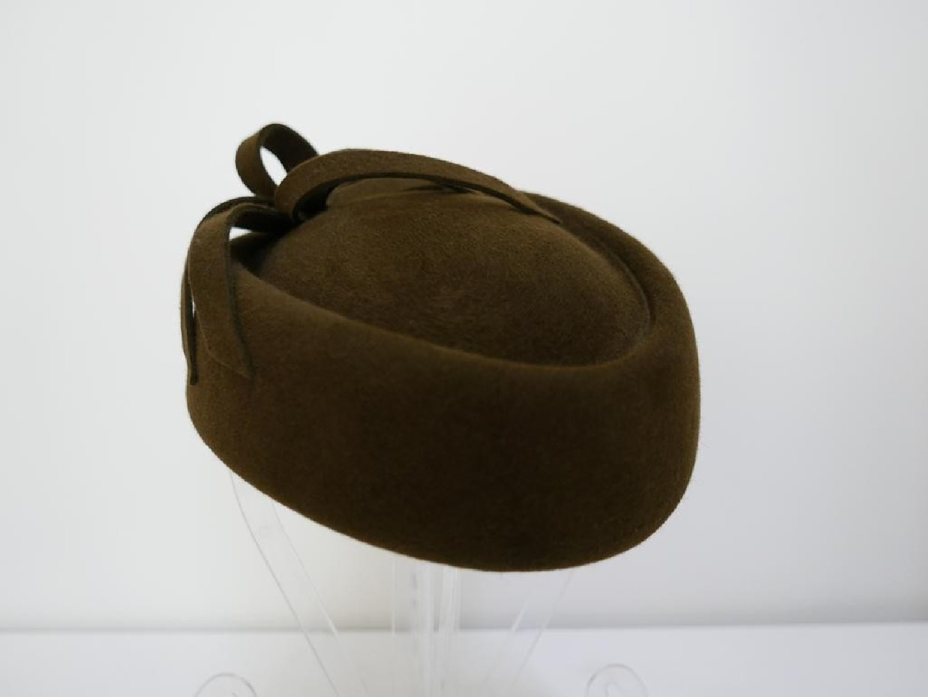 Tatiana brązowy toczek welur fur felt