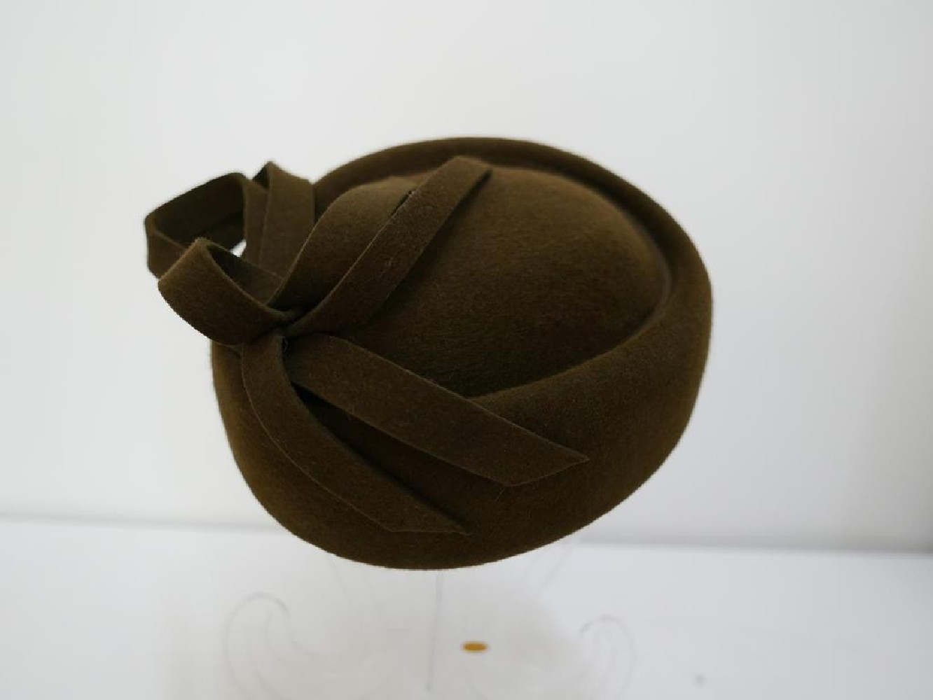 Tatiana brązowy toczek welur fur felt