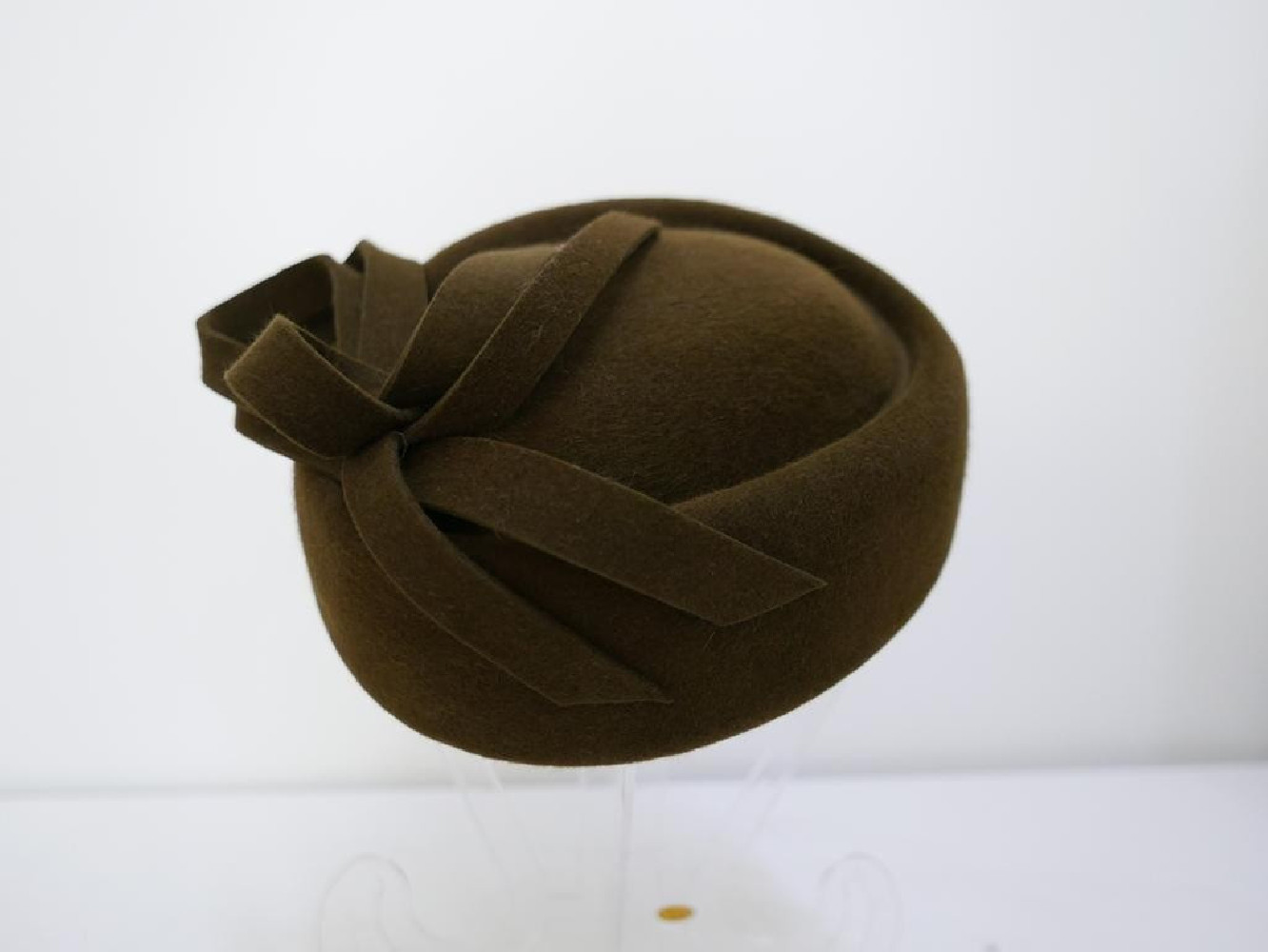 Tatiana brązowy toczek welur fur felt