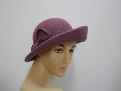 Wera- wrzosowy kapelusz filcowy-57-59  cm