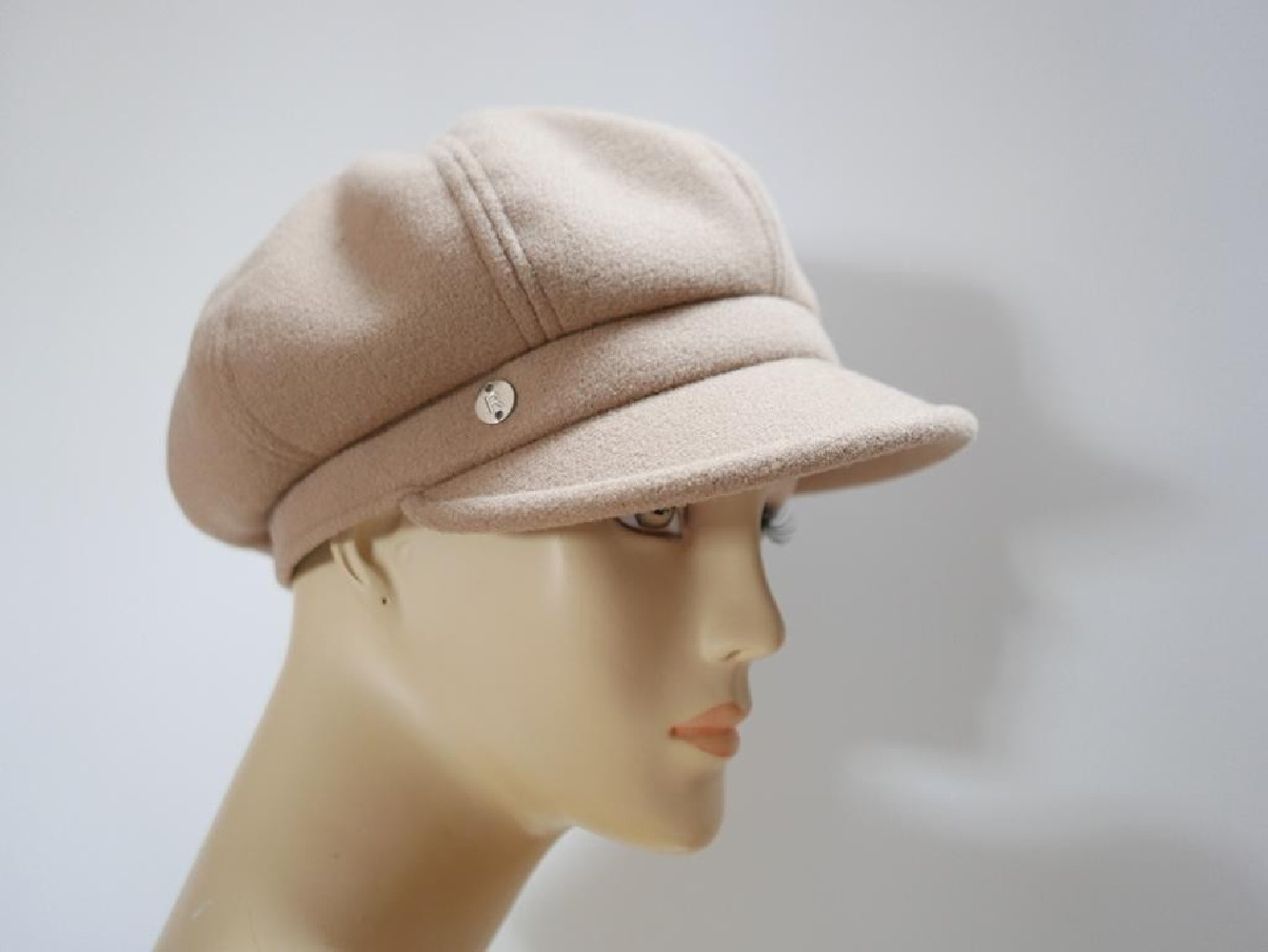 Beżowy kaszkiet do 58 cm regulowany