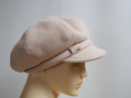 Beżowy kaszkiet do 58 cm regulowany