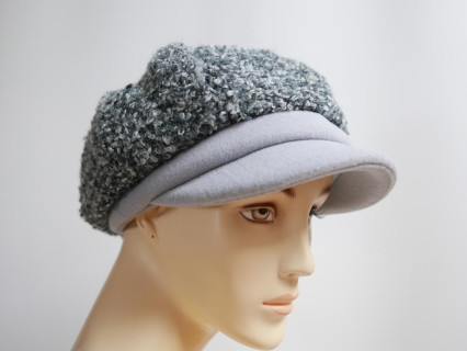 Szary kaszkiet do 57 cm regulowany