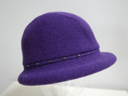 Fioletowy kapelusz tkanina do 58 cm- regulowany
