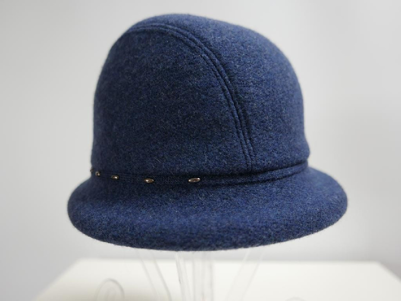 Niebieski kapelusz tkanina do 58 cm- regulowany