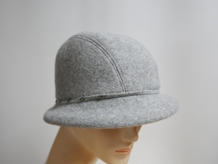 Szary kapelusz tkanina do 58 cm- regulowany