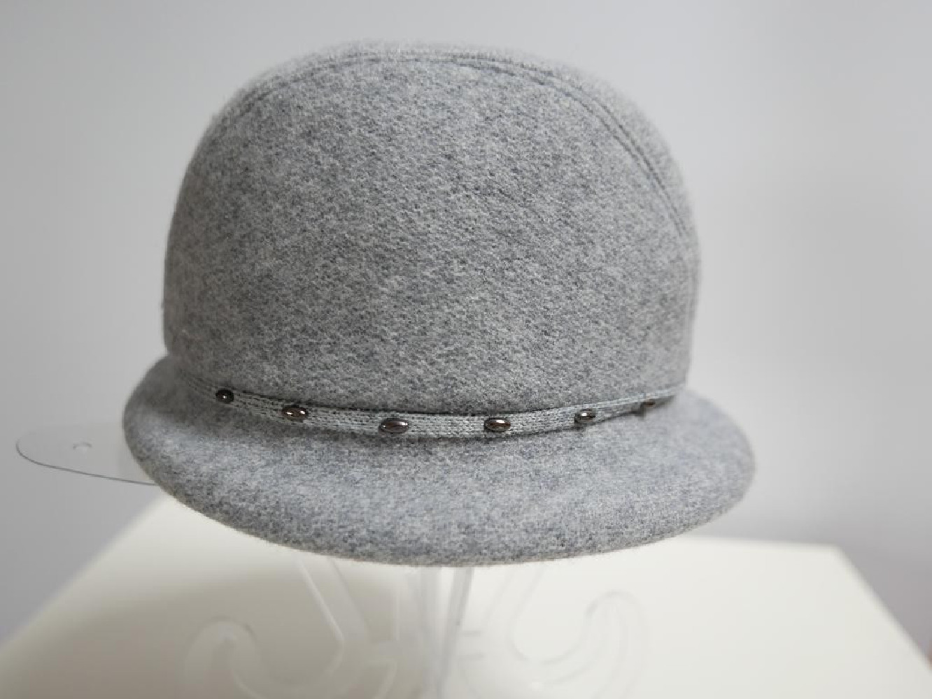 Szary kapelusz tkanina do 58 cm- regulowany
