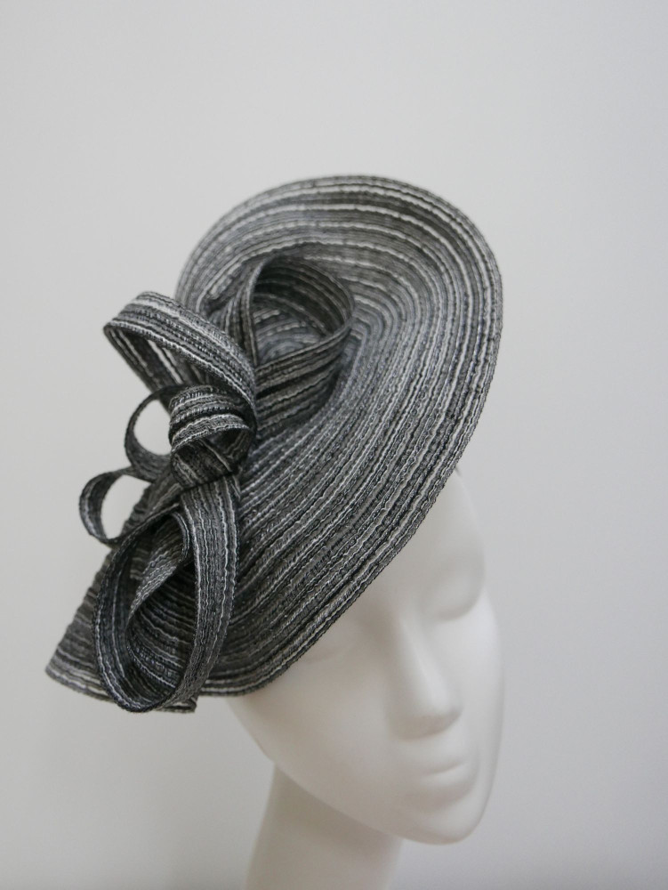 Szary fascynator na przepasce | Zuwika Design