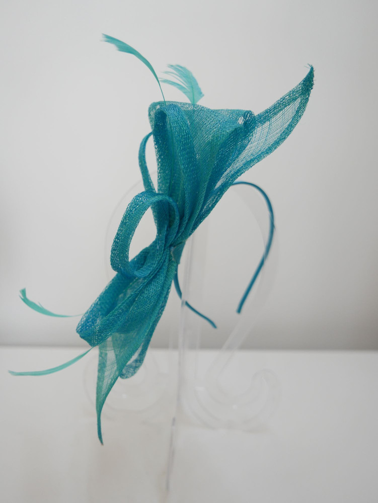 copy of copy of copy of copy of copy of copy of copy of copy of Biało czarny fascynator z woalką na przepasce