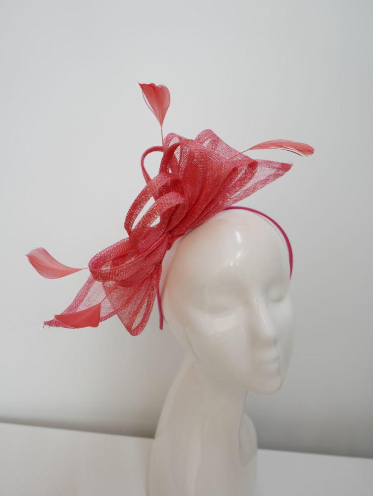 copy of copy of copy of copy of copy of copy of copy of copy of copy of Biało czarny fascynator z woalką na przepasce