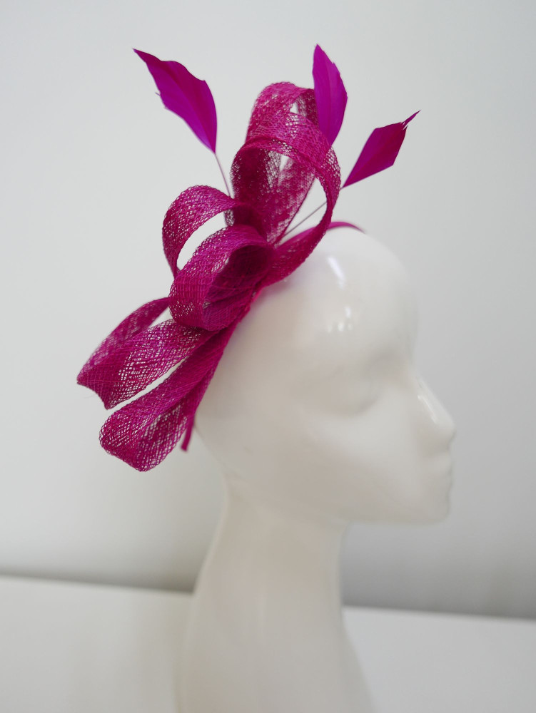 copy of copy of copy of copy of copy of copy of copy of Biało czarny fascynator z woalką na przepasce