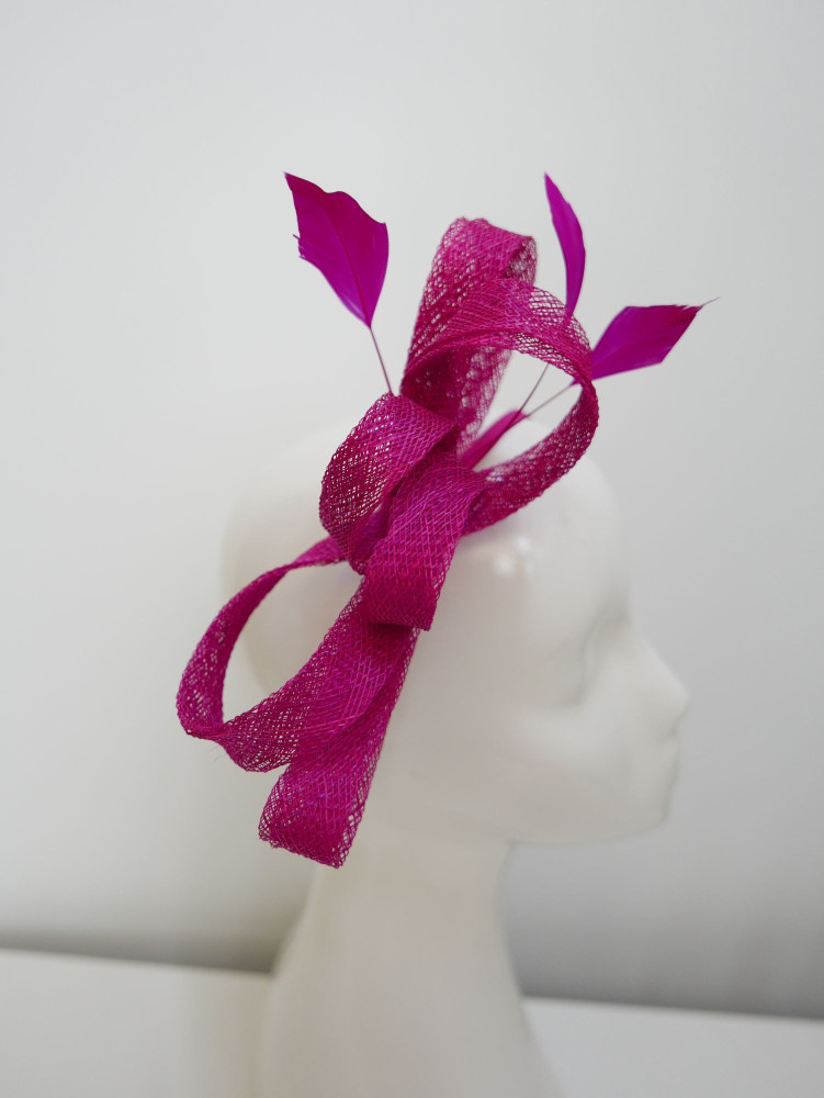 copy of copy of copy of copy of copy of copy of copy of Biało czarny fascynator z woalką na przepasce