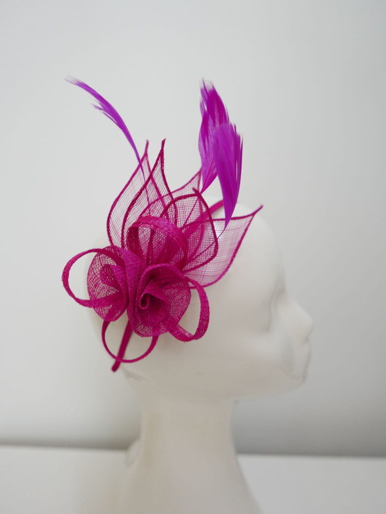 copy of copy of copy of copy of copy of copy of copy of copy of Biało czarny fascynator z woalką na przepasce