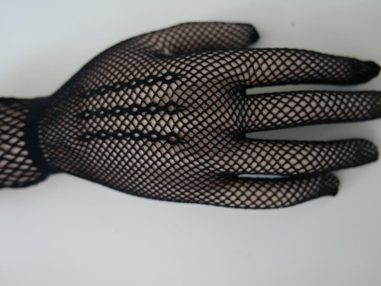 Rękawiczki czarne ażurowe-siateczka elastyczna