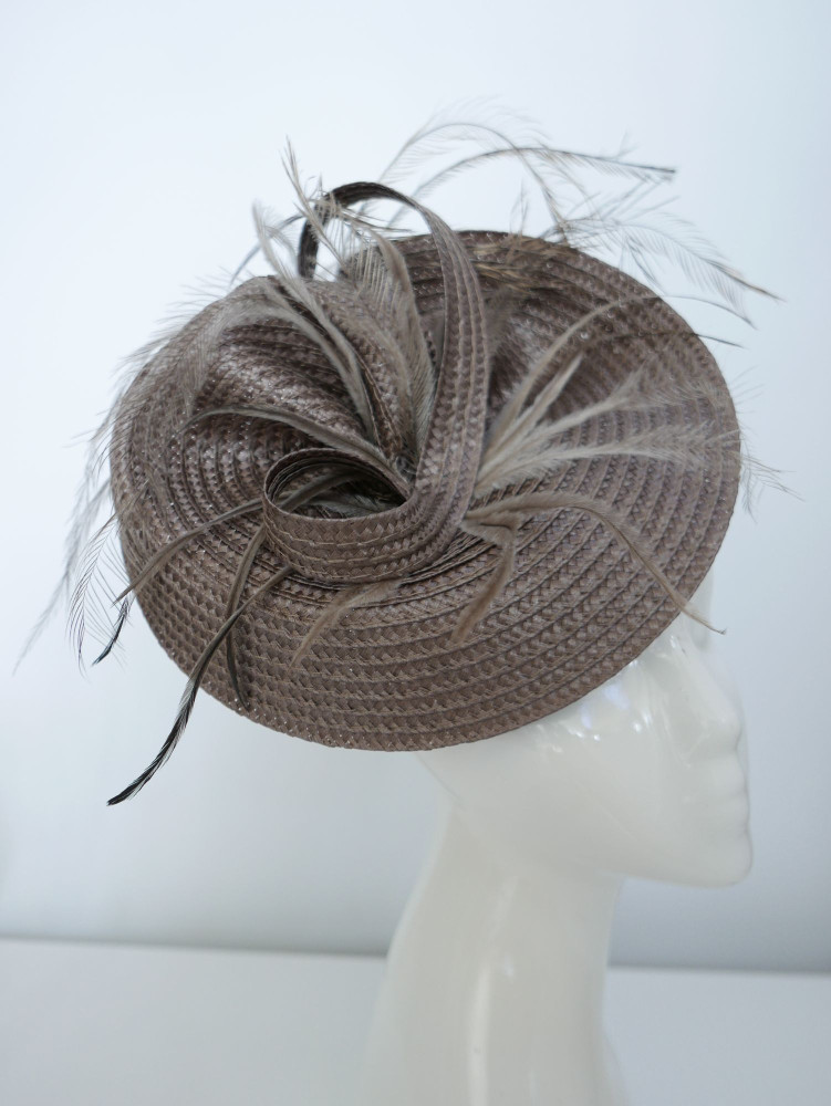 Brązowy fascynator na przepasce | Zuwika Design