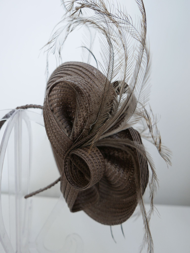 copy of copy of copy of copy of copy of copy of copy of copy of copy of Biało czarny fascynator z woalką na przepasce